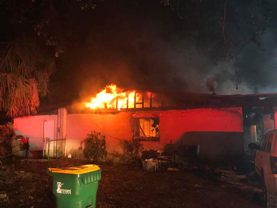 Firefighters from three agencies battle fire in Cocoa home