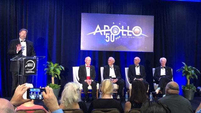 Astronauts reflect on Apollo moon missions in Cocoa Beach