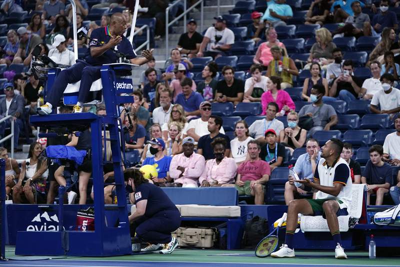 The Latest: Bautista Agut ousts complaining Kyrgios at Open