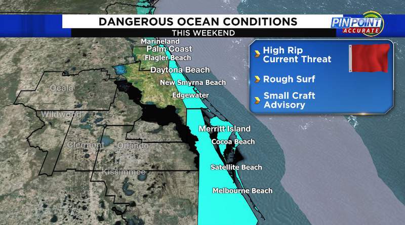 Windy Saturday, dangerous beach weekend coming to Central Florida