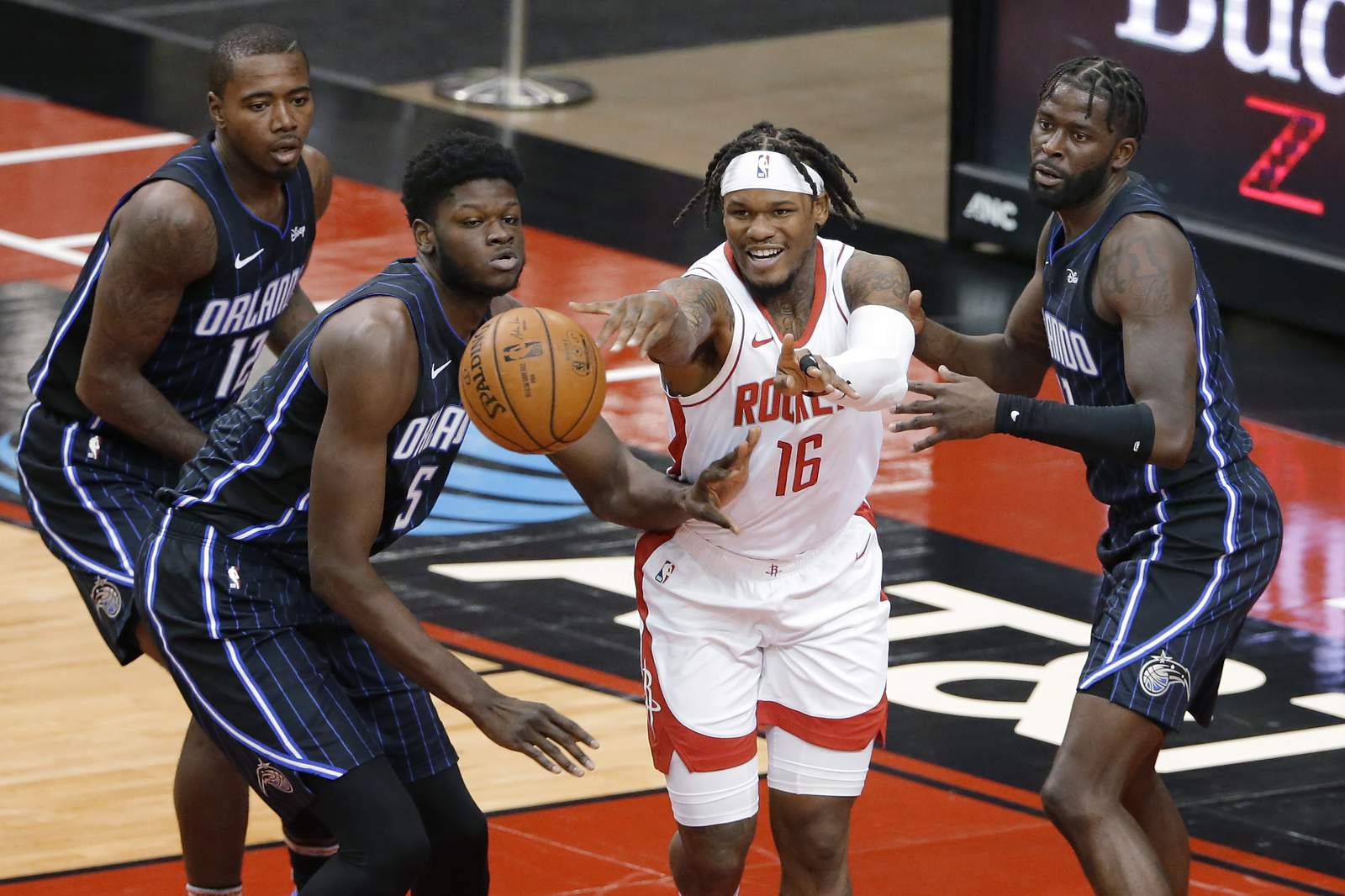 Wood scores 22 to lead Rockets to 132-90 rout of Orlando