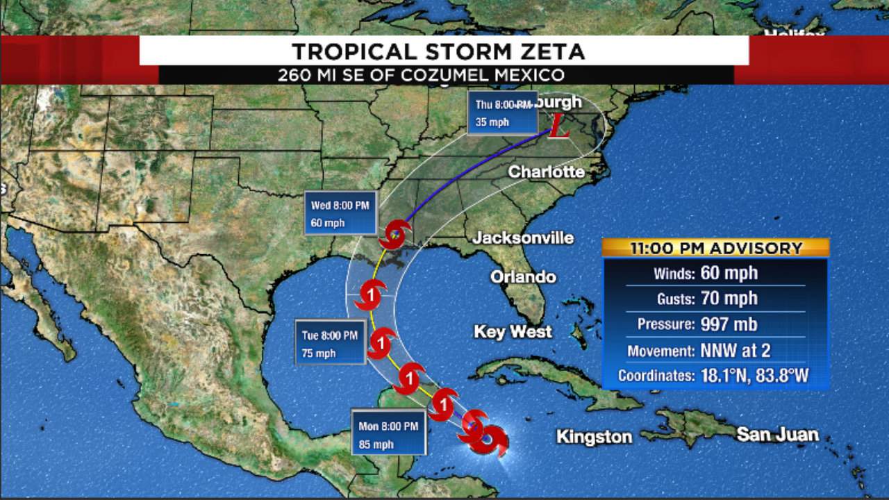 LIVE TRACK: Tropical Storm Zeta posed to be a hurricane threat to US Gulf Coast