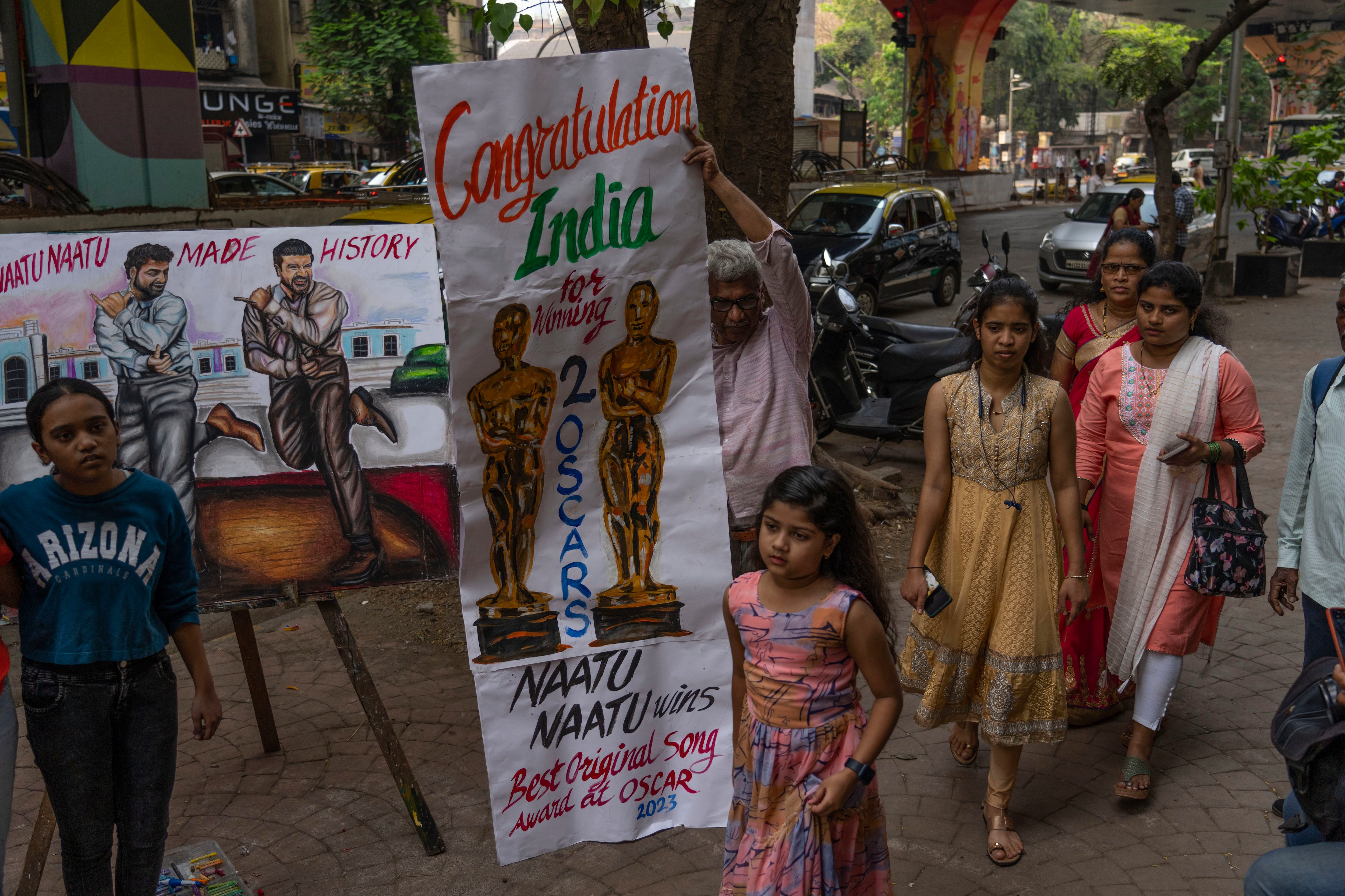 India enthuses over Oscars for ‘Naatu Naatu,’ elephant doc