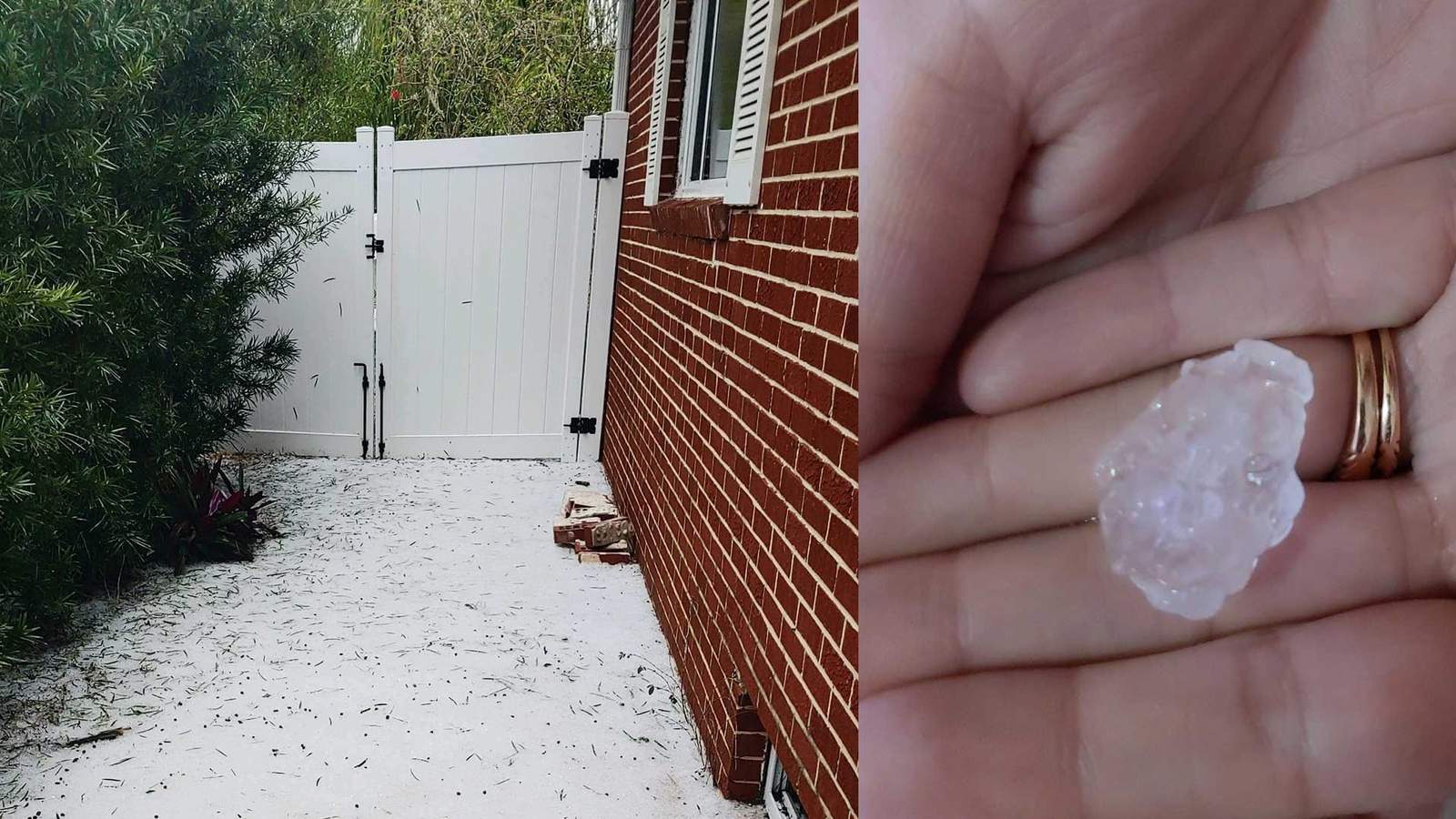 HOLY HAIL: Photos show hail blanketing Daytona Beach like snow