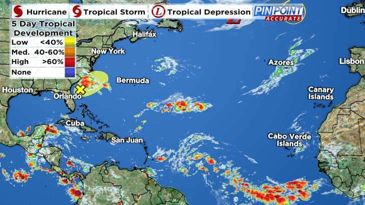 Tropics: Development chances slightly increase for disturbance off Florida