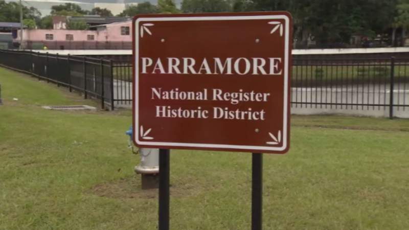 Signs installed recognizing Parramore as National Register Historic District
