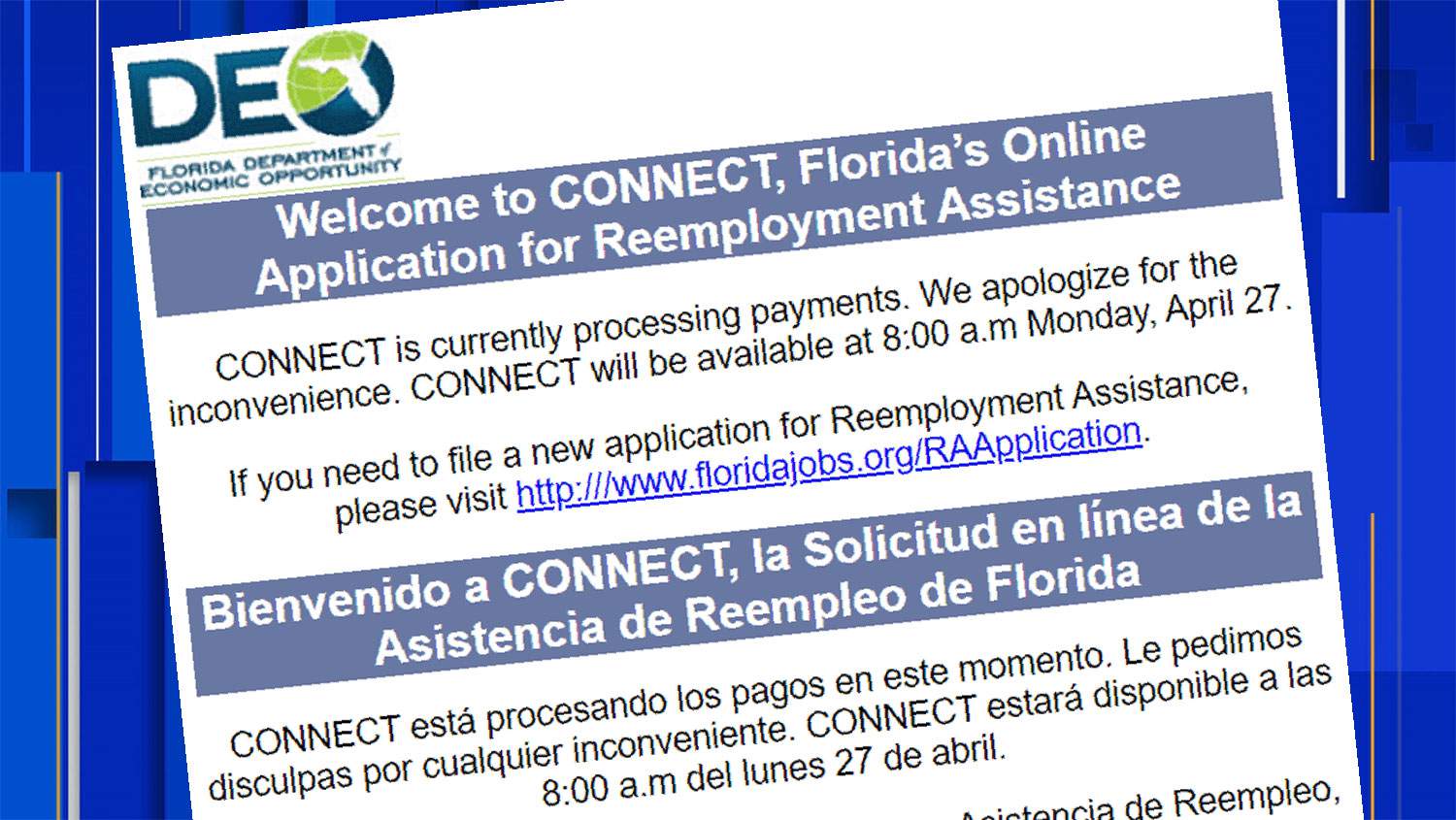 Florida’s backlogged unemployment website offline for days. Here’s when it will return