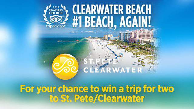 For a chance to win 2 Night Getaway to St.Pete/Clearwater