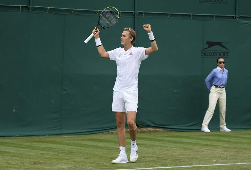 The Latest: Sebastian Korda in 3rd round in Wimbledon debut