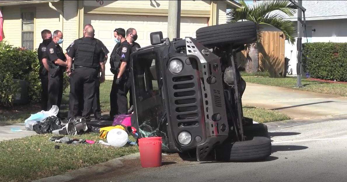 Driver who injured West Melbourne officer caught after crashing Jeep during chase, police say