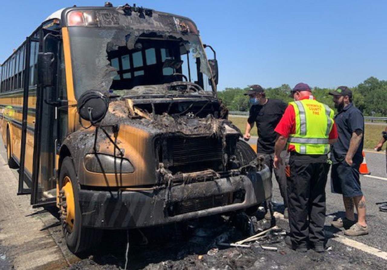 No students injured as school bus catches fire in Seminole County