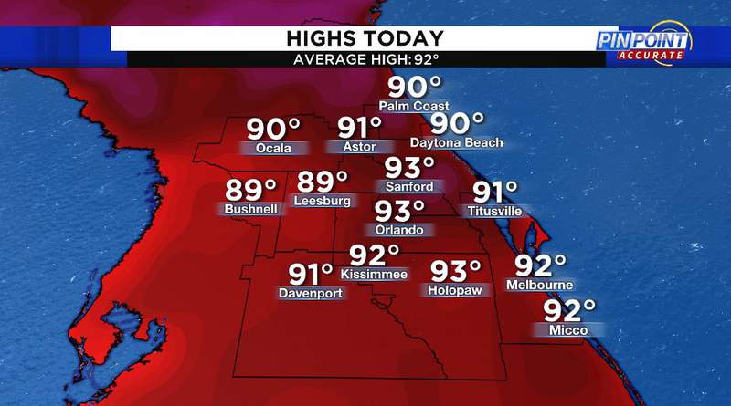 The heat is on! Lower rain chances send heat index past 100 degrees
