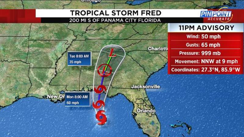 TRACK, MODELS, UPDATES: Fred becomes tropical storm again on path toward Florida Panhandle