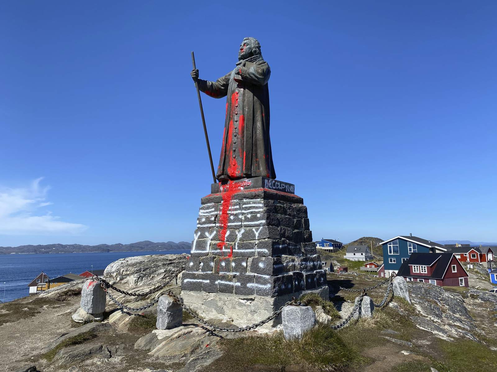 Greenland: Police arrest suspects in statue vandalism case