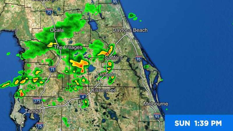 LIVE RADAR: Scattered storms move through Central Florida