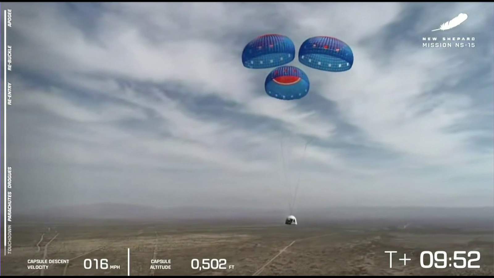 Blue Origin’s rocket takes another flight from Texas with astronaut dress rehearsal