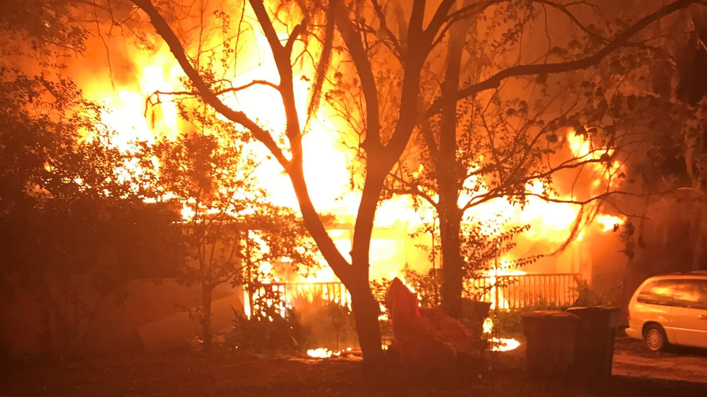 Firefighters battle strong blaze Thursday at Ocala home