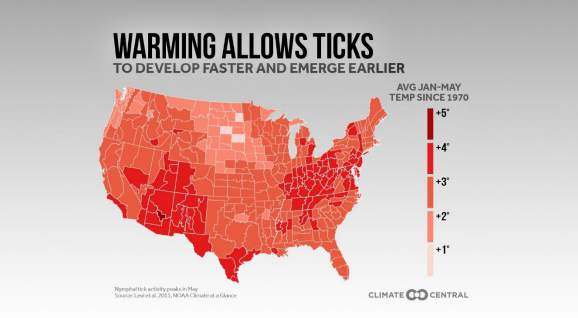 Forecasting Change: More warming means more ticks and poison ivy