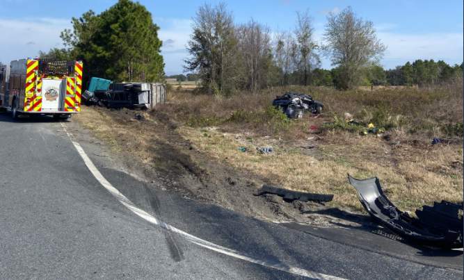 2 dead in crash involving dump truck on CR-33 in Lake County