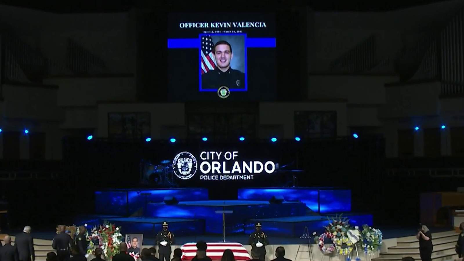 ‘Our hero:’ Fallen Orlando police Officer Kevin Valencia honored at funeral