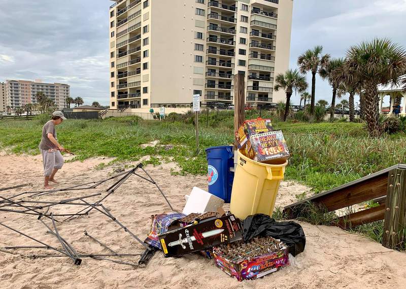 Thousands of pounds of trash hauled away from Volusia beaches after Fourth of July celebrations