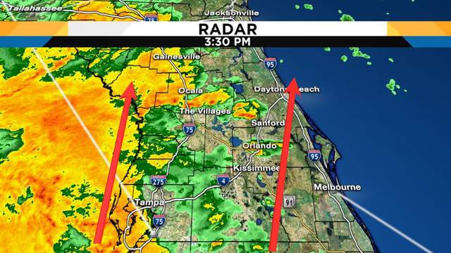 Live Radar Heavy Rain Moves Through Orlando Area