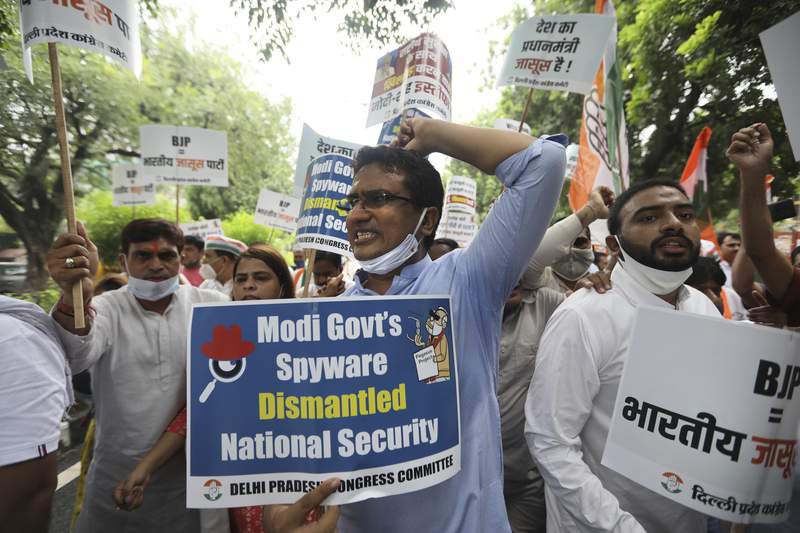 Protests erupt in India's Parliament over spying scandal