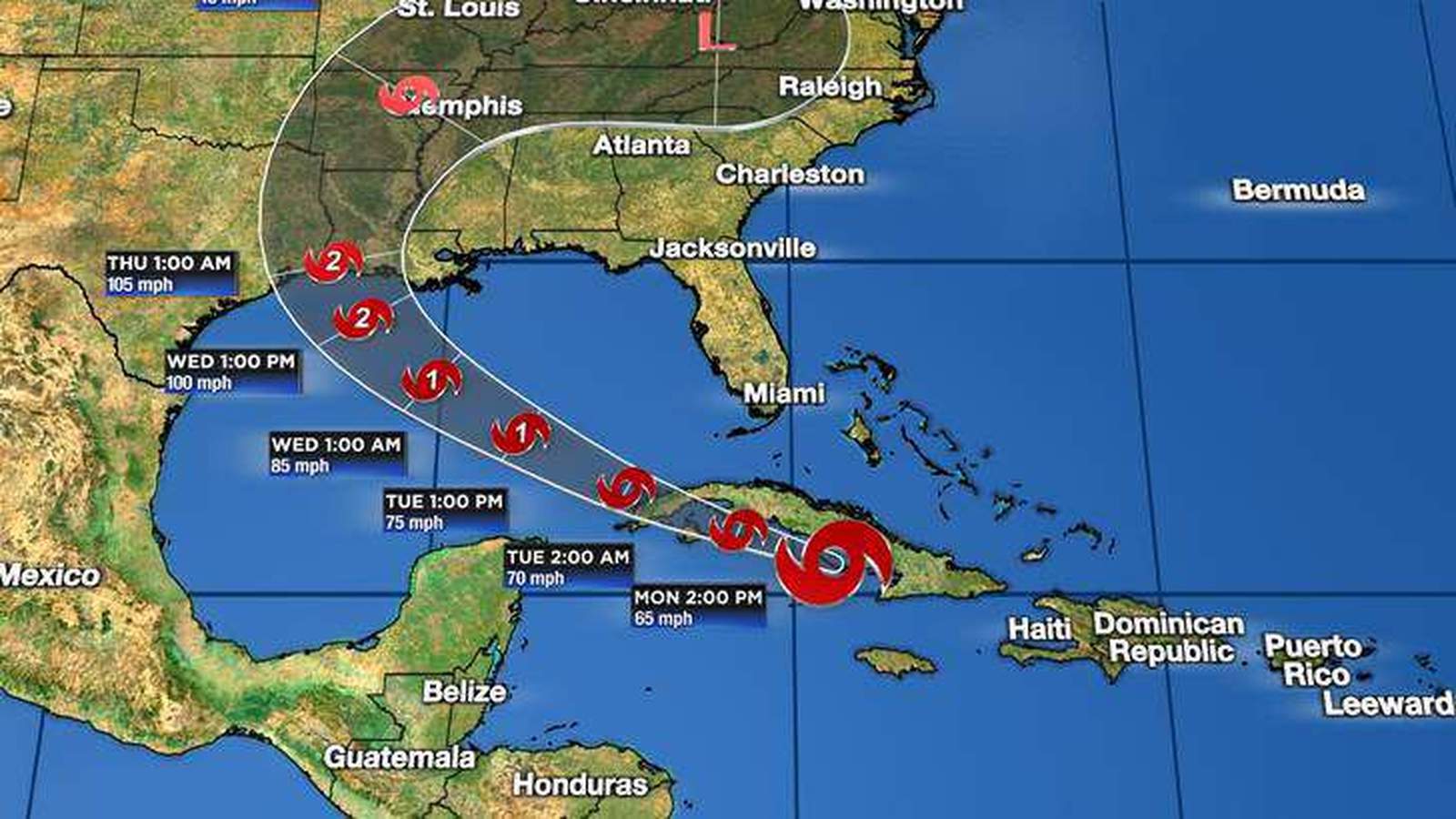 LIVE TRACKS: Forecast cones, computer models, more for tropical storms Laura, Marco