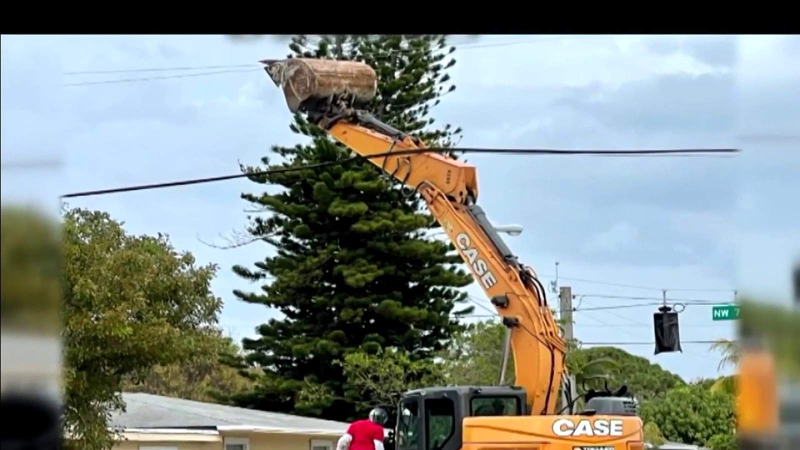 Power outage during Super Bowl likely caused by man joyriding excavator in Florida neighborhood