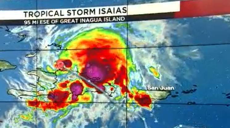 Isaias causes floods, slides, then grows into hurricane