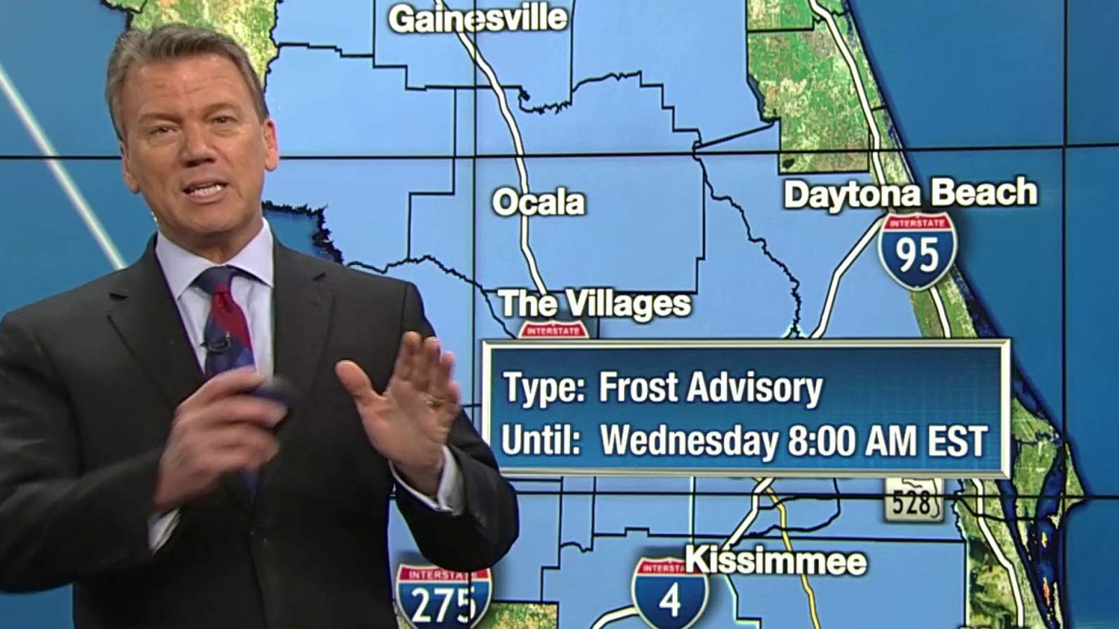 Frost Advisory in effect for a large part of Central Florida