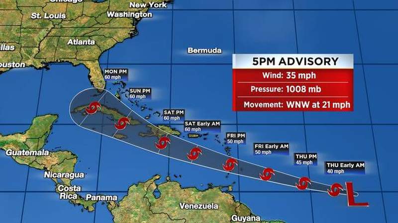 Tracking the tropics: Tropical Depression 5 forms over Tropical Atlantic