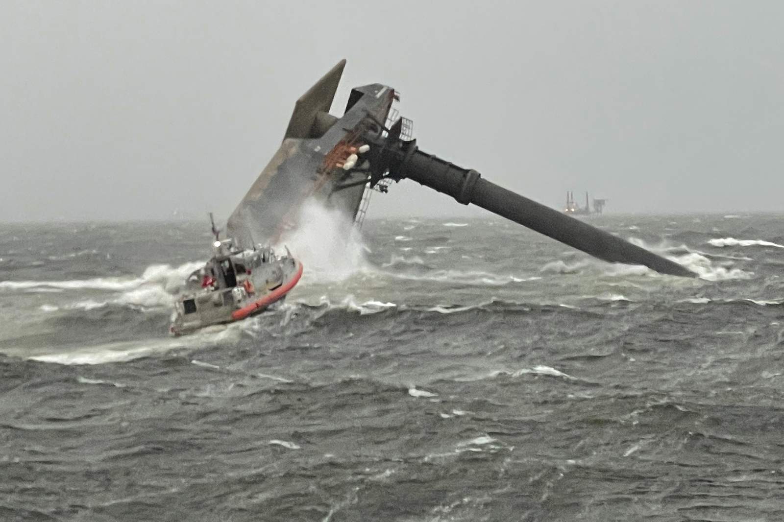 6 rescued, 1 found dead, more sought as 265-foot ship capsizes off Louisiana