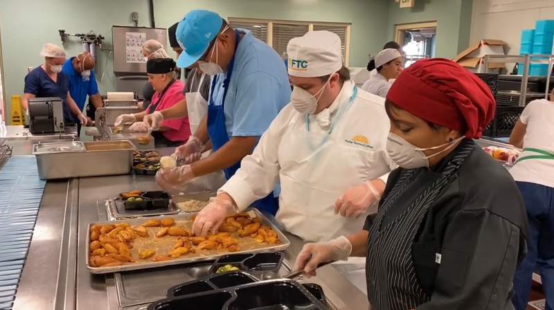 Culinary arts students help prepare meals for senior citizens in Kissimmee