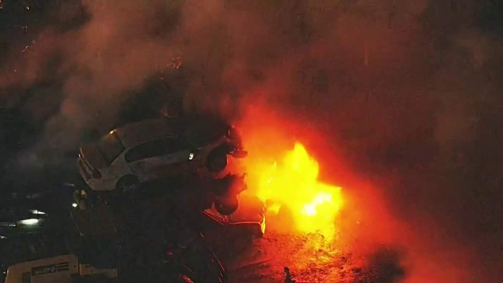 Scrap vehicles catch fire at Brevard County recycling plant