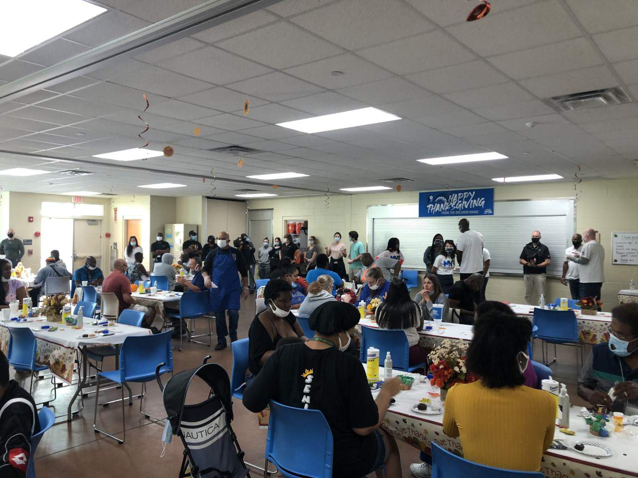 Orlando Magic host annual Thanksgiving event at the Coalition for the Homeless during the COVID-19 pandemic.