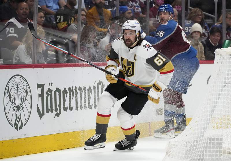 Stone scores early in OT, Knights beat Avs 3-2 in Game 5