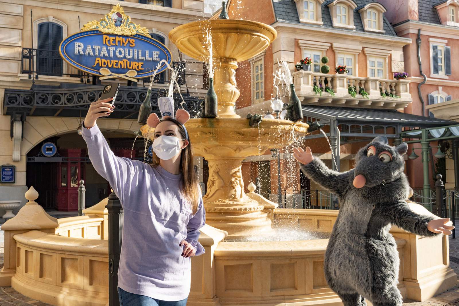 Emily Jacobsen, whose excitement for Remy’s Ratatouille Adventure led her to compose a song about Remy that sparked a social media phenomenon, received a sneak peek of the attraction, which will open in 2021 at EPCOT at Walt Disney World Resort in Lake Buena Vista, Fla., on Sunday, Dec. 27, 2020