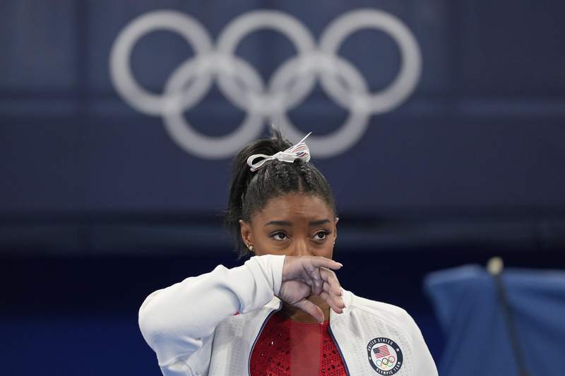 Olympic champ Simone Biles out of team finals with medical issue