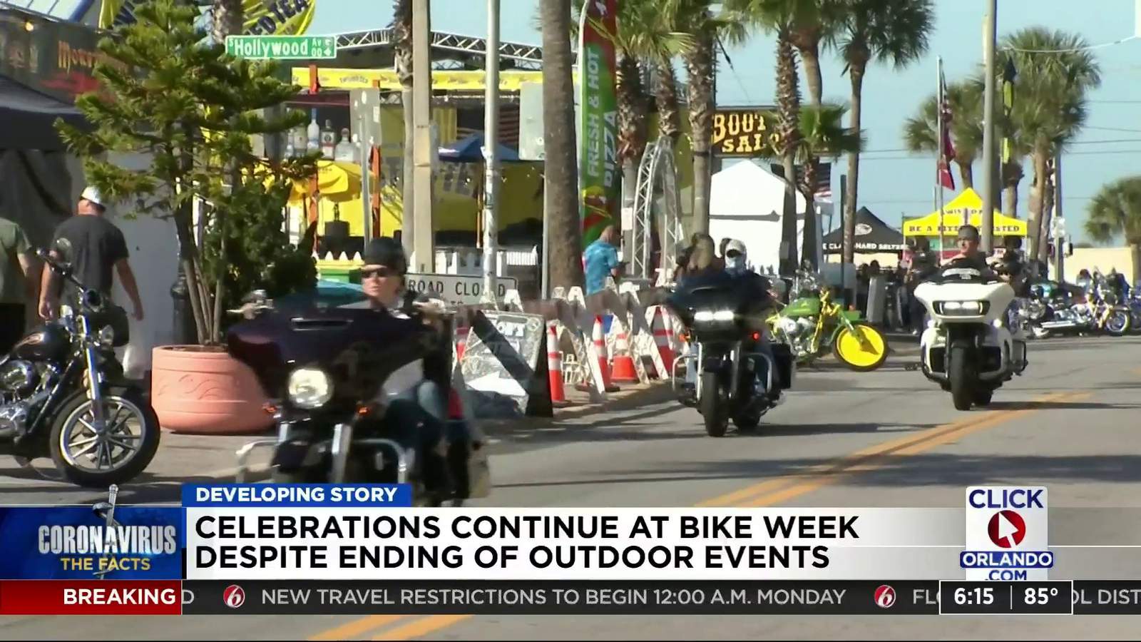 Celebrations continue at Bike Week despite ending of outdoor events.