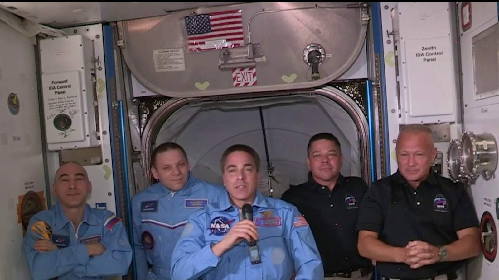 NASA astronauts arrive at International Space Station with help from new SpaceX ride