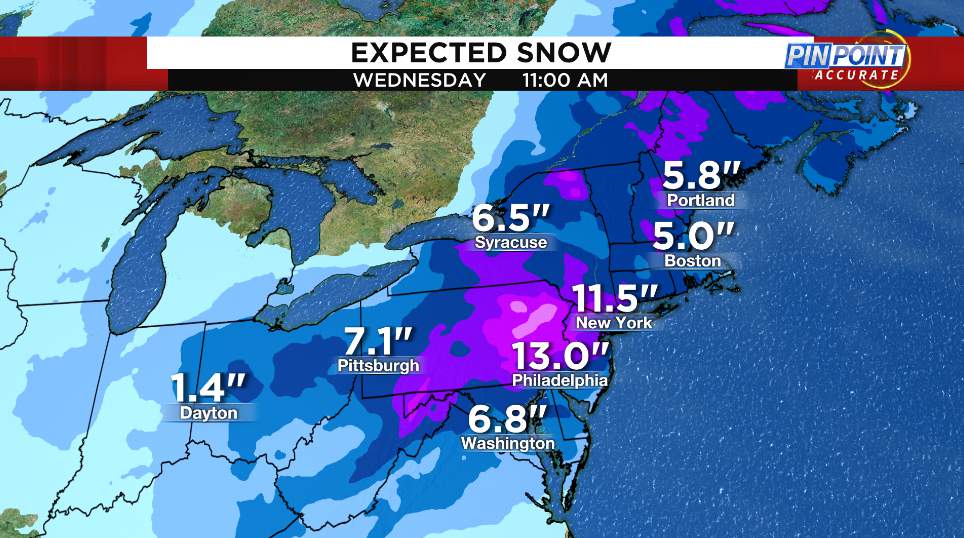 Massive winter storm expected to bring snow, ice to Mid-Atlantic, Northeast