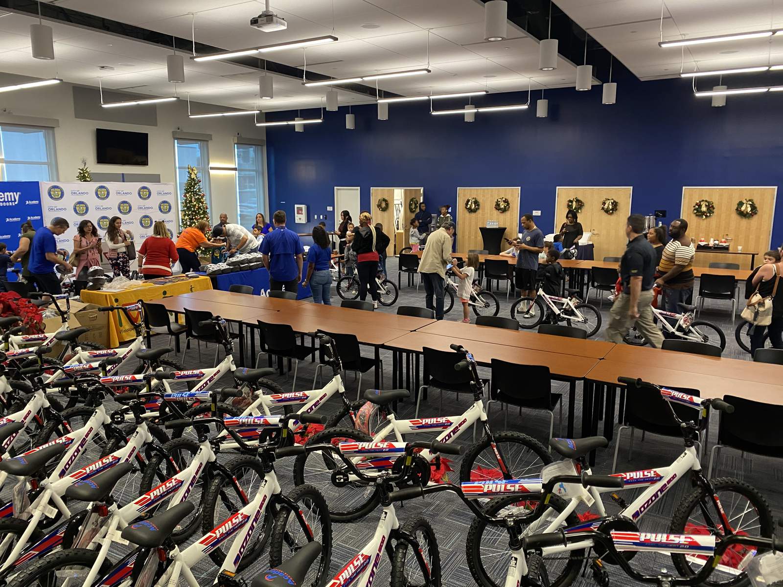 Christmas came early: Orlando police gift 100 students new bikes