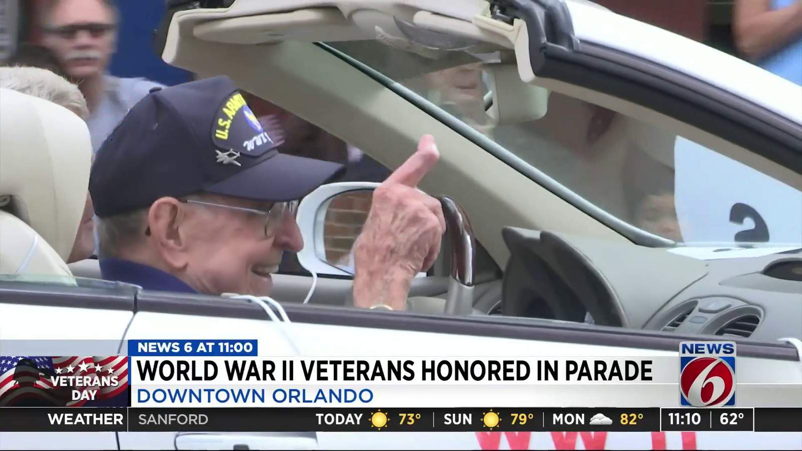 World War II Veterans Honored in Parade