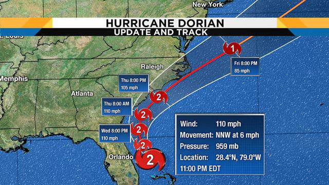 WATCH LIVE UPDATES: Track, computer models, radar for Hurricane Dorian