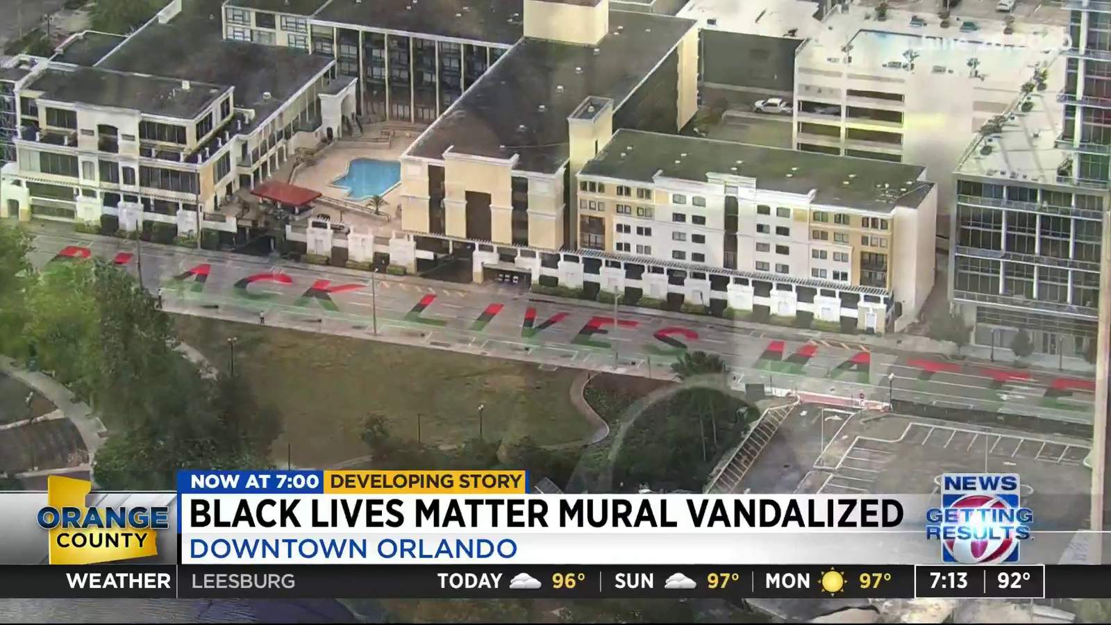 Downtown Orlando Black Lives Matter mural defaced, police say