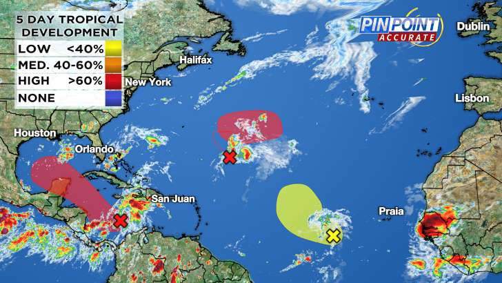 MODELS, SATELLITE, UPDATES: Hurricane center investigates 3 systems in tropics