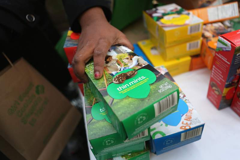Girl Scout Cookie sales down 25%, 216,000 extra boxes in Central Florida warehouse