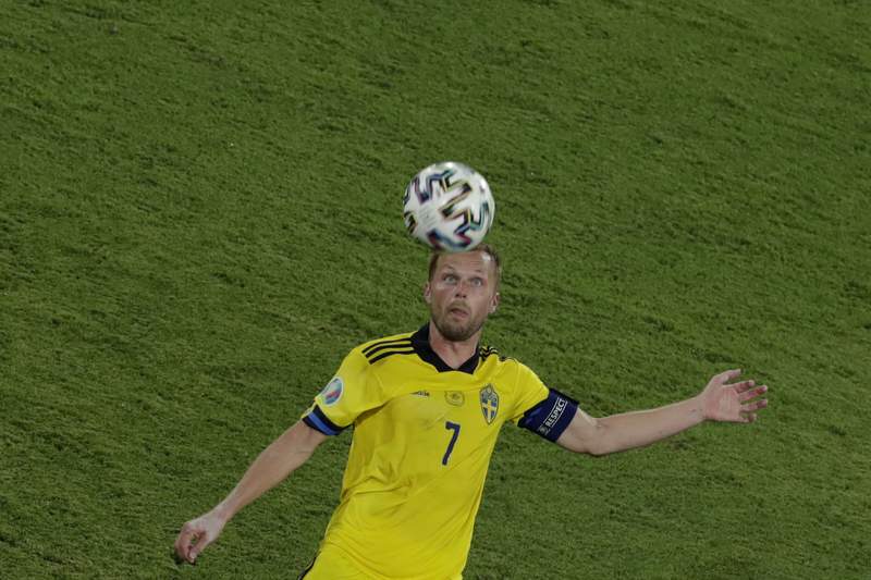 The Latest: Sweden player Larsson has car issues back home
