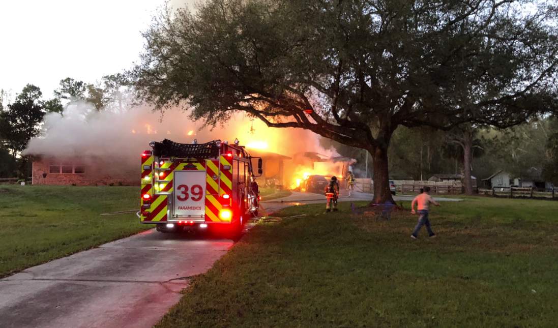 Lake County house goes up in flames; traffic delays expected on CR-46A